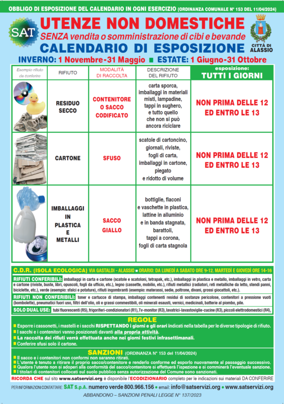 Alassio UND senza somministrazione cibi e bevande